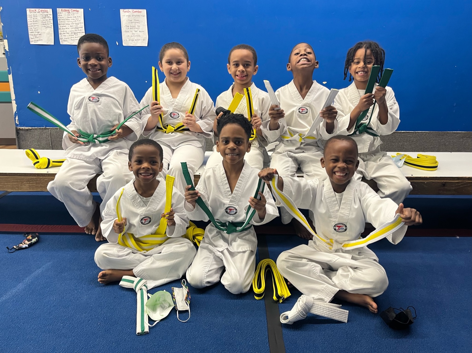 BEGINNING ATHLETES  7-14 YEARS Will work on basic skills using multi-skill development to introduce your child to fitness / martial arts. The athlete's initiation stage begins with basic movement and skills such as running, jumping, climbing, catching, and stretching. We do this using various exercises, activities, and games, using a safe, progressive program. All athletes will receive a skill progress evaluation form every ten weeks.