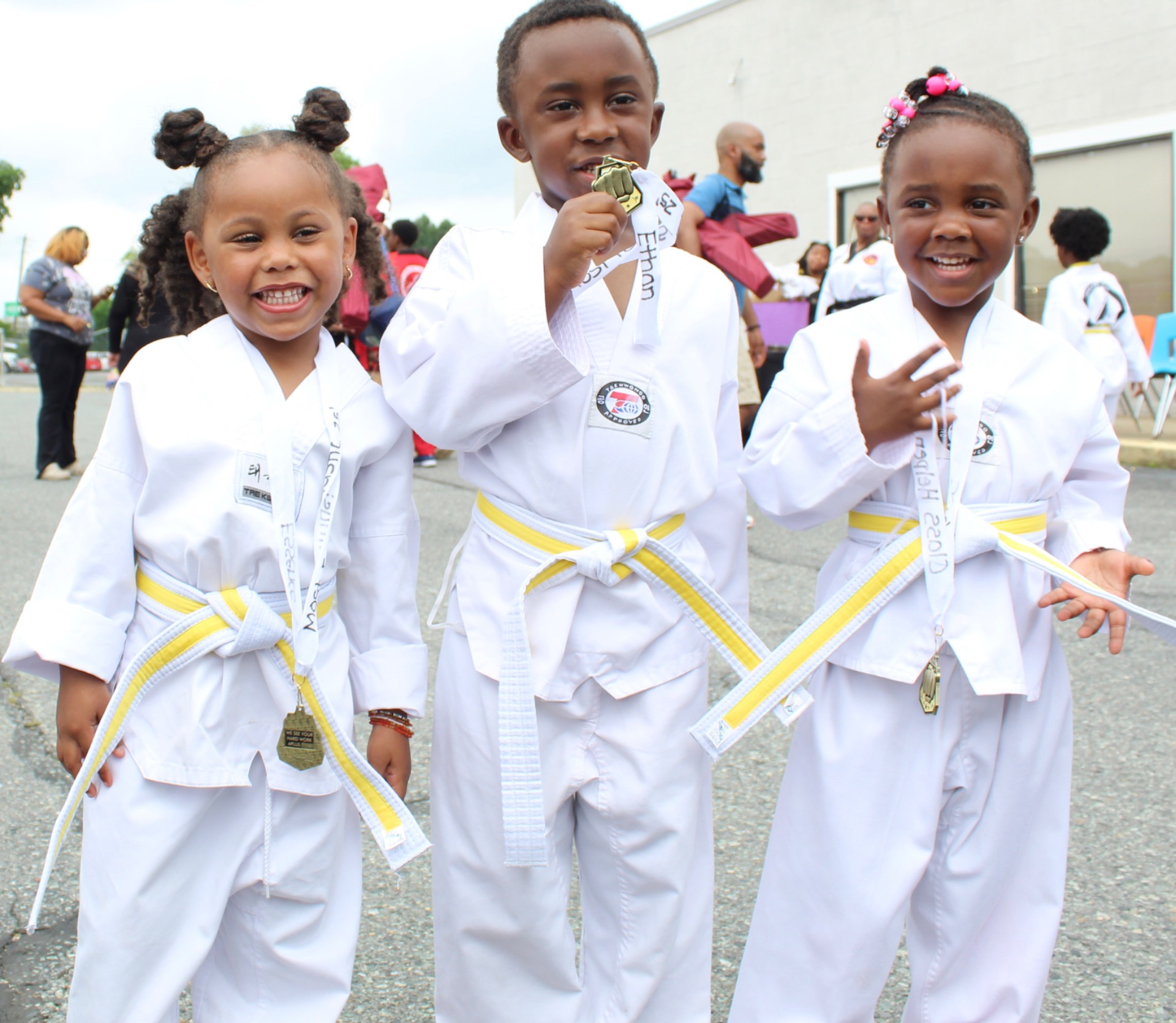 TAE KWON DO Training  ages 3-14 Welcome to the family, APLUS is all about family, we are a close-knit community that supports and cares for each other. Students not only train here they build close strong relationships. Which leads to lifelong friendships. Students feel safe in our bully-free and encouraging environment.